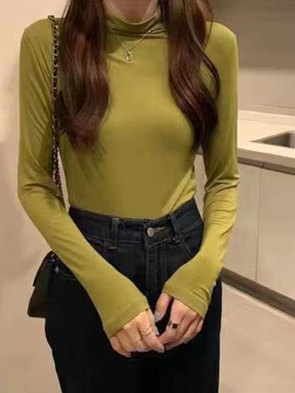 Slim Turtleneck Top – Korean Inspired