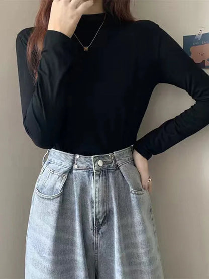 Slim Turtleneck Top – Korean Inspired